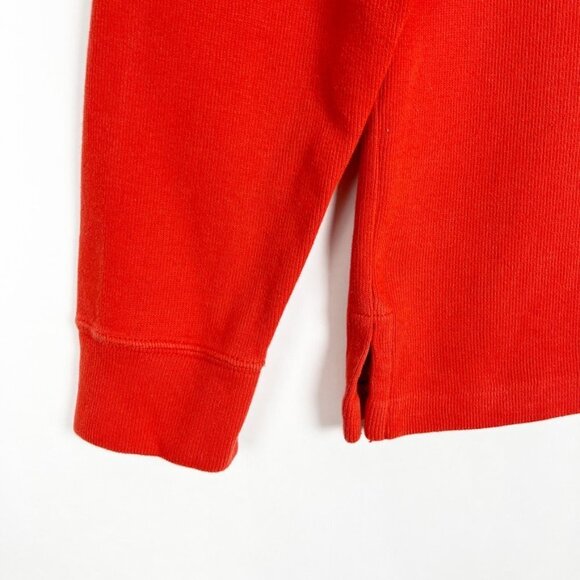 Polo Ralph Lauren Sweater Men's M Orange Quarter-Zip Pullover Collegiate Preppy - Picture 6 of 15